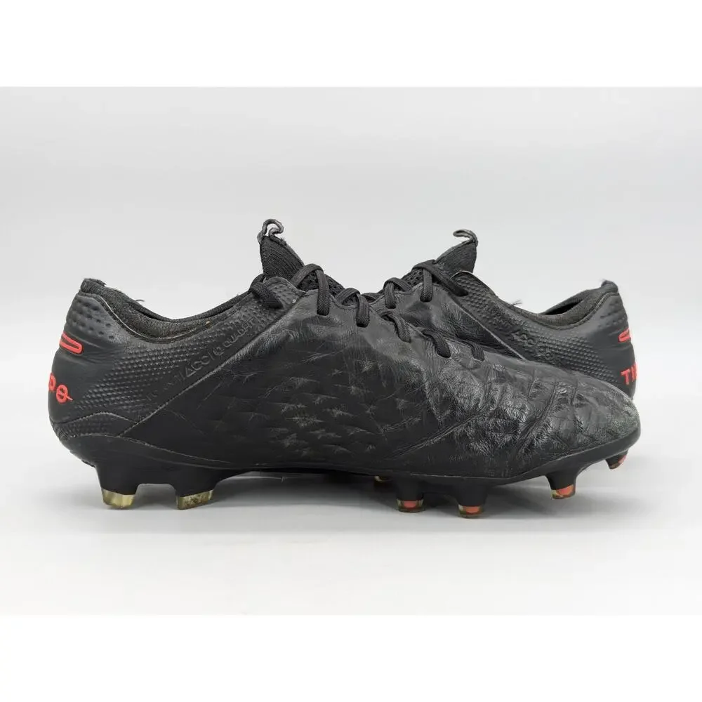 Nike Tiempo Legend 8 VIII Elite Soccer Cleats Size 6.5 Black Red AT5293-060